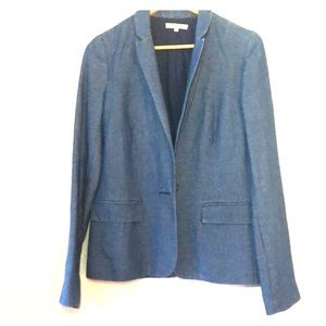 Madewell denim linen blazer